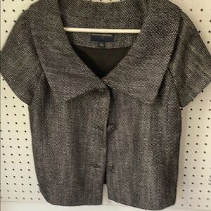 Gray Short Sleeve Blazer